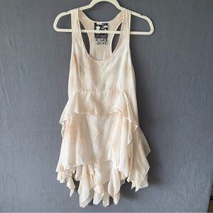 Young Fabulous & Broke Tie Dye Sleeveless handkerchief Tier hem dress size M